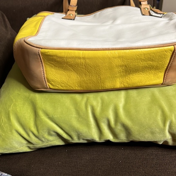 Coach Color Block Leather Tote - Picture 4 of 11